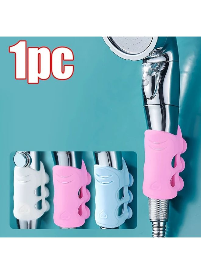 Blue Suction Cup Shower Head Holder Adjustable Portable Rust Proof For Kitchen Bathroom - Image 2